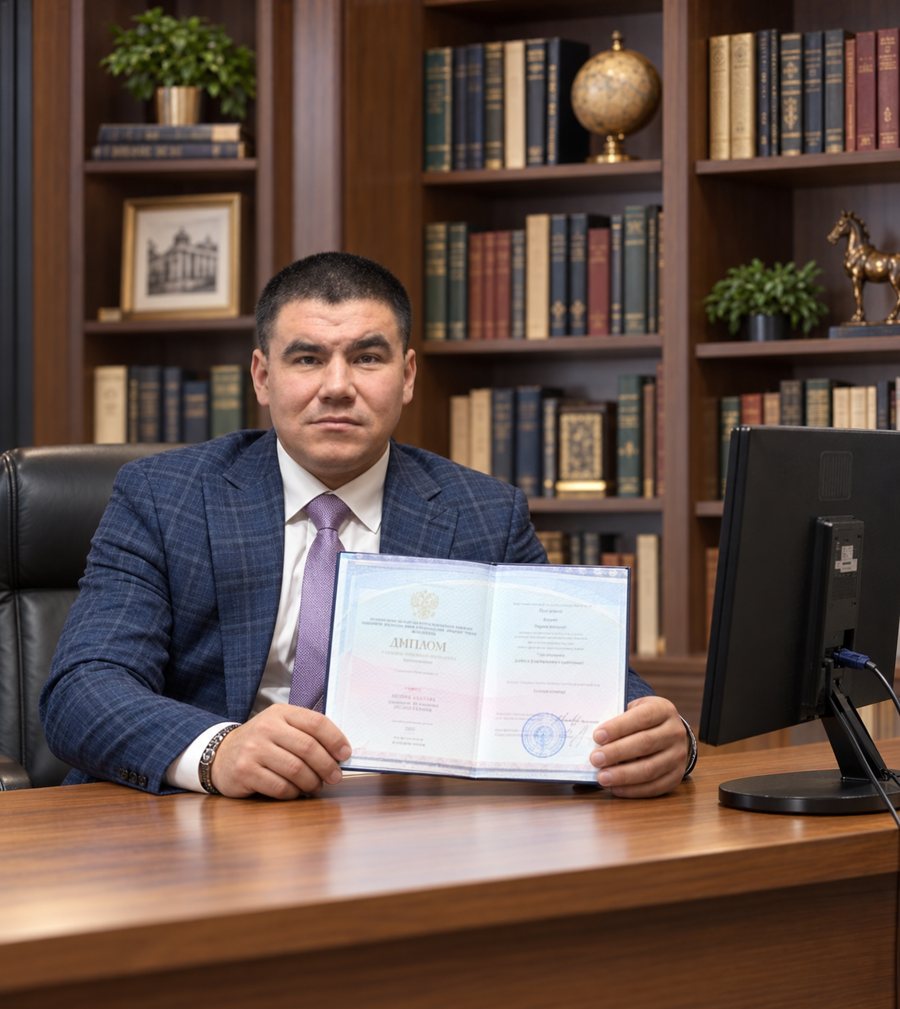Данис с дипломом о профессиональном образовании